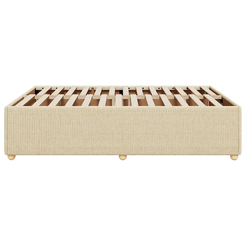 vidaXL Giroletto senza Materasso Crema 140x200 cm in Tessuto
