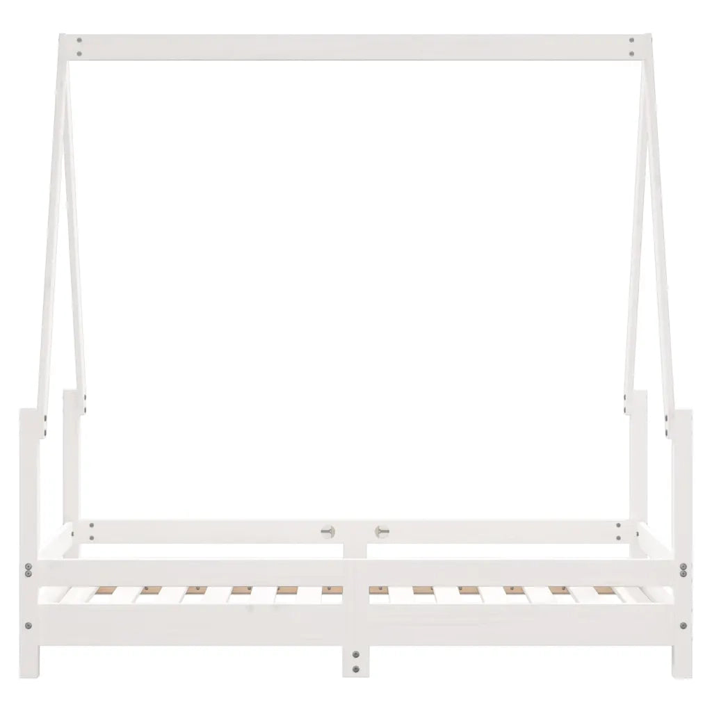 Giroletto per Bambini Bianco 70x140cm in Legno Massello di Pino