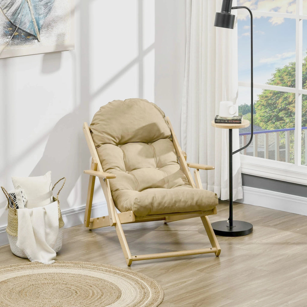 Poltrona Relax Massaggiante Reclinabile ¨C Zephmum ¨C Tessuto Marrone con Legno