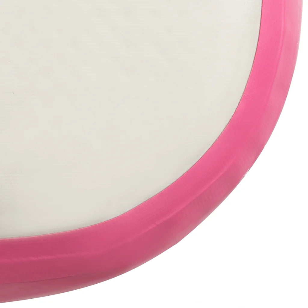 Tappetino Ginnastica Gonfiabile con Pompa 60x100x15 cm PVC Rosa CFW7379806