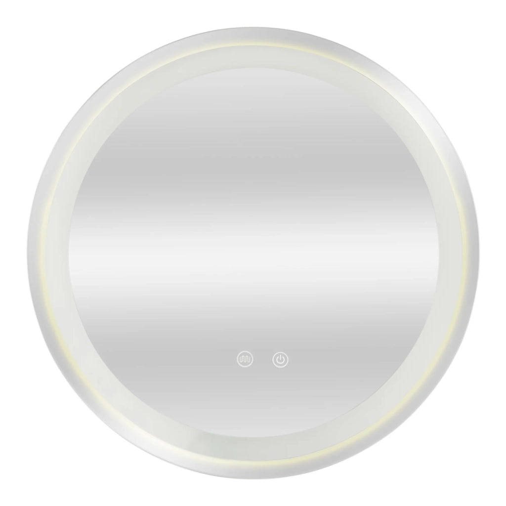 Specchio decorativo moderno a LED 60 x 60 x 3 cm argento 03_0010162