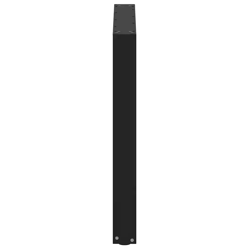 Gambe per tavolo da pranzo a forma di U 2 pz nere 90x(72-73) cm in acciaio