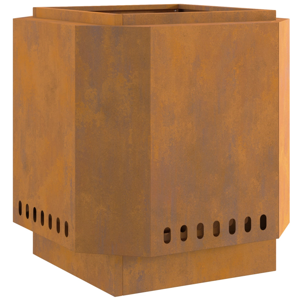 Focolare Senza Fumi 48x48x51 cm in Acciaio Antiruggine di
