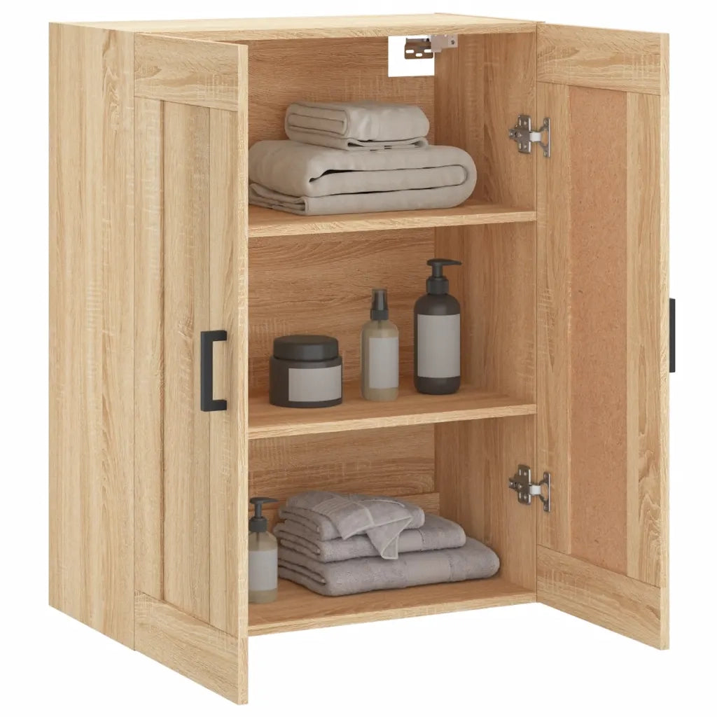 vidaXL Mobile a Parete Rovere Sonoma 69,5x34x90 cm Legno Multistrato