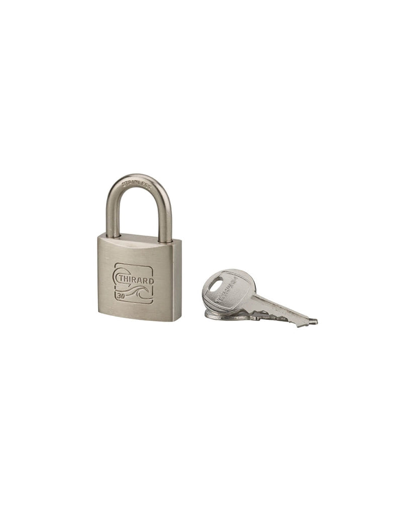 Lucchetto nautico Skipper, acciaio inox, marino, arco in acciaio inox, 30 mm, 2 chiavi - THIRARD