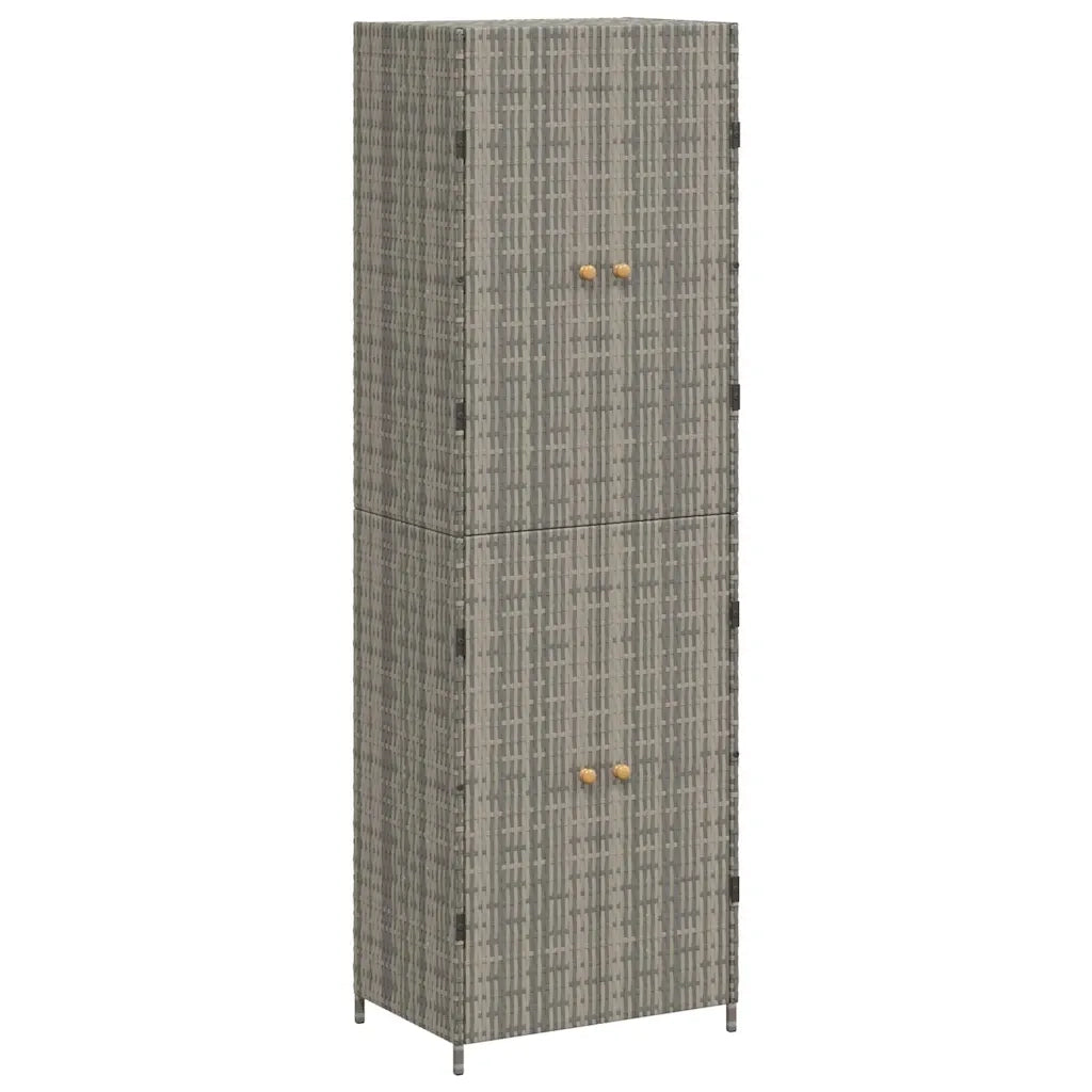 Armadietto Portaoggetti da Giardino 59x40x180 cm in Polyrattan 319873