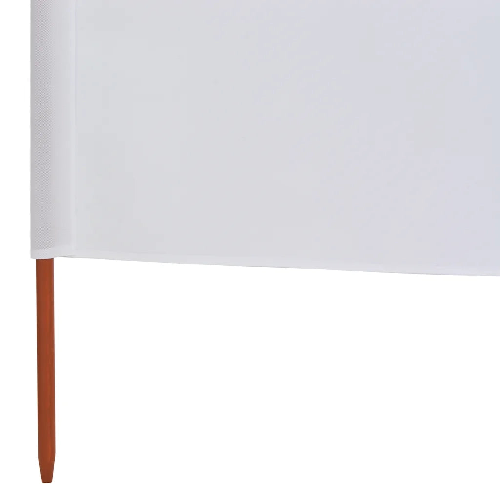 Paravento a 5 Pannelli in Tessuto 600x120 cm Bianco Sabbia CFW1506362