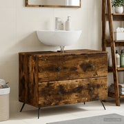 Armadio per Lavabo da Bagno BREDA Rovere Fumo 82 x 41 x 59 cm 897460