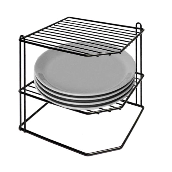 Mensola per Piatti ad Angolo Black Globe in Metallo 23 x 23 x 21 cm Artex