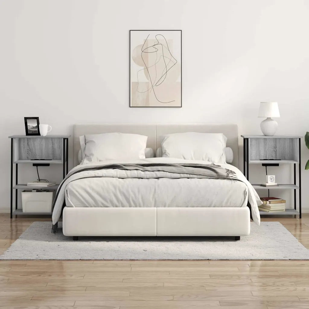 vidaXL Armadio da Notte Grigio sonoma 55 x 31 x 76 cm