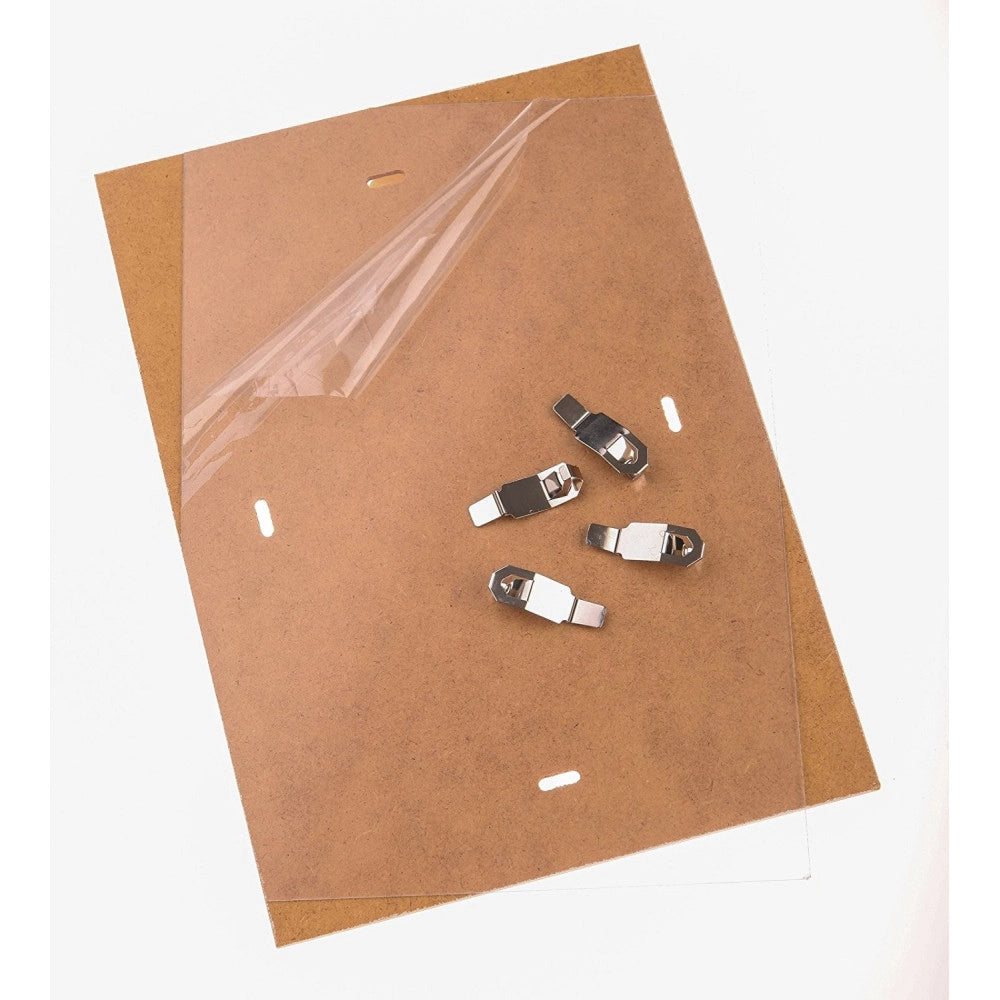 Trade Shop - Porta Foto 15x20 Con Clip Fix Intercambiabile A Giorno Plexiglass Senza Cornice -