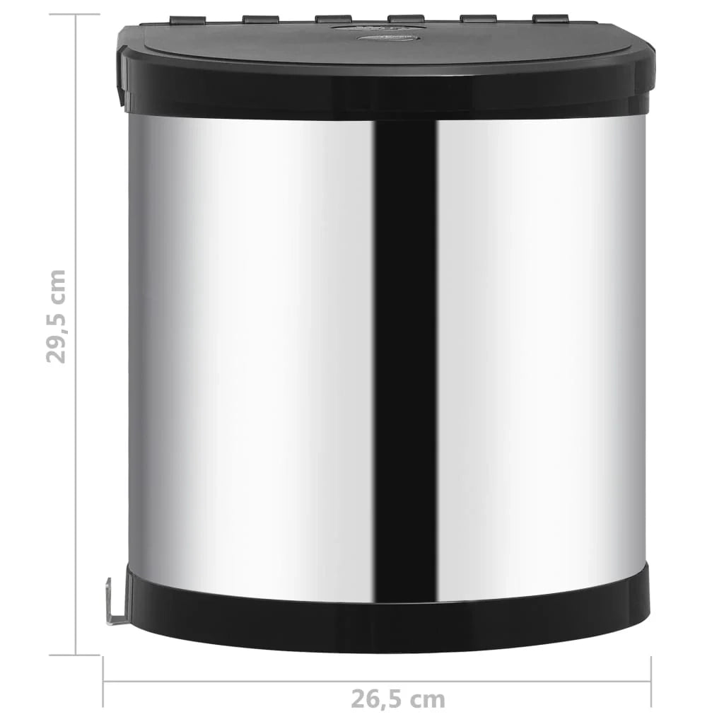 Pattumiera da incasso per cucina 12 litri acciaio inox 02_0006040