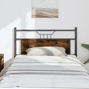 vidaXL Testiera Rovere Fumo 107 cm in Legno Multistrato e Acciaio