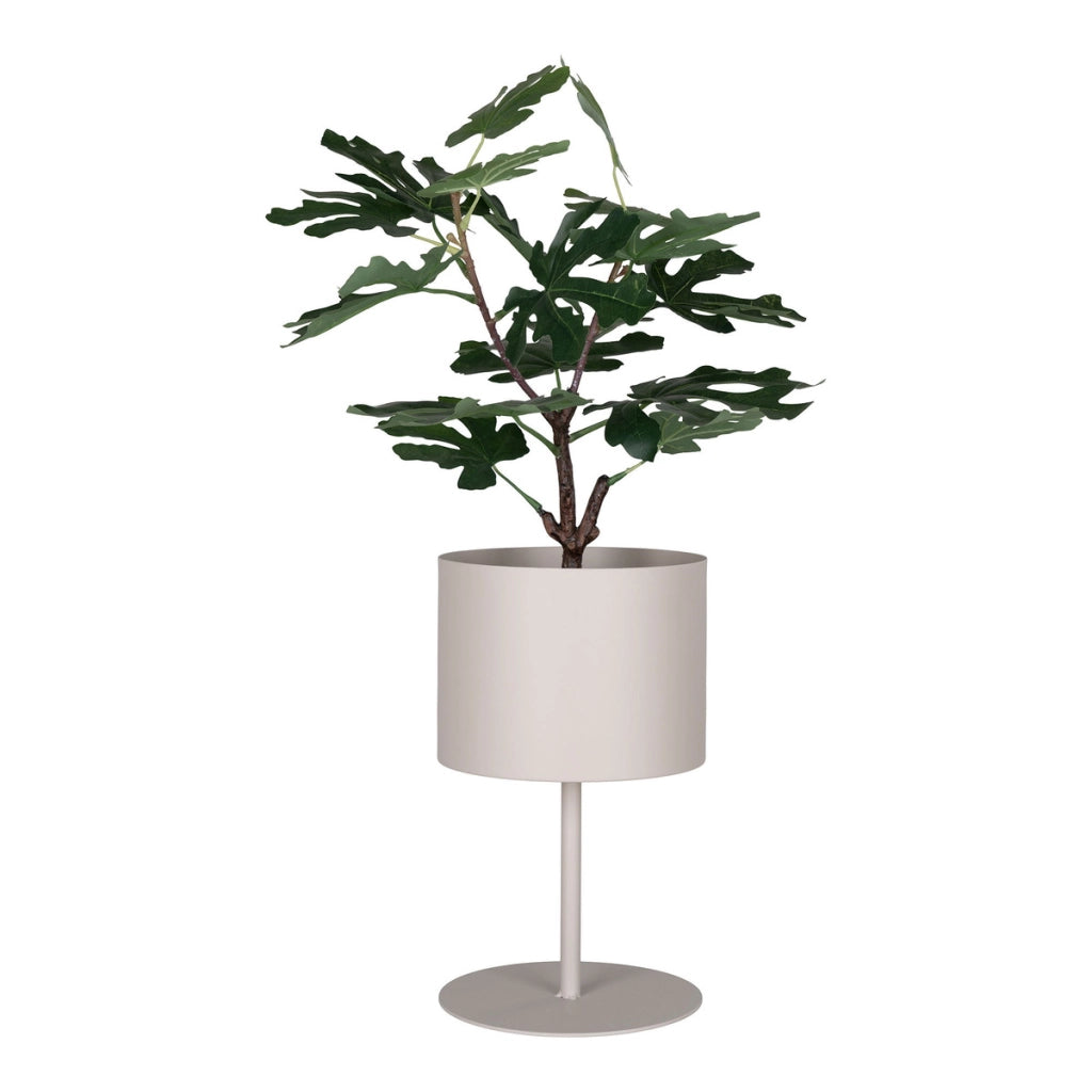 Lampada da Tavolo Trofa, Beige, Metallo, 21,5x21,5x36 cm
