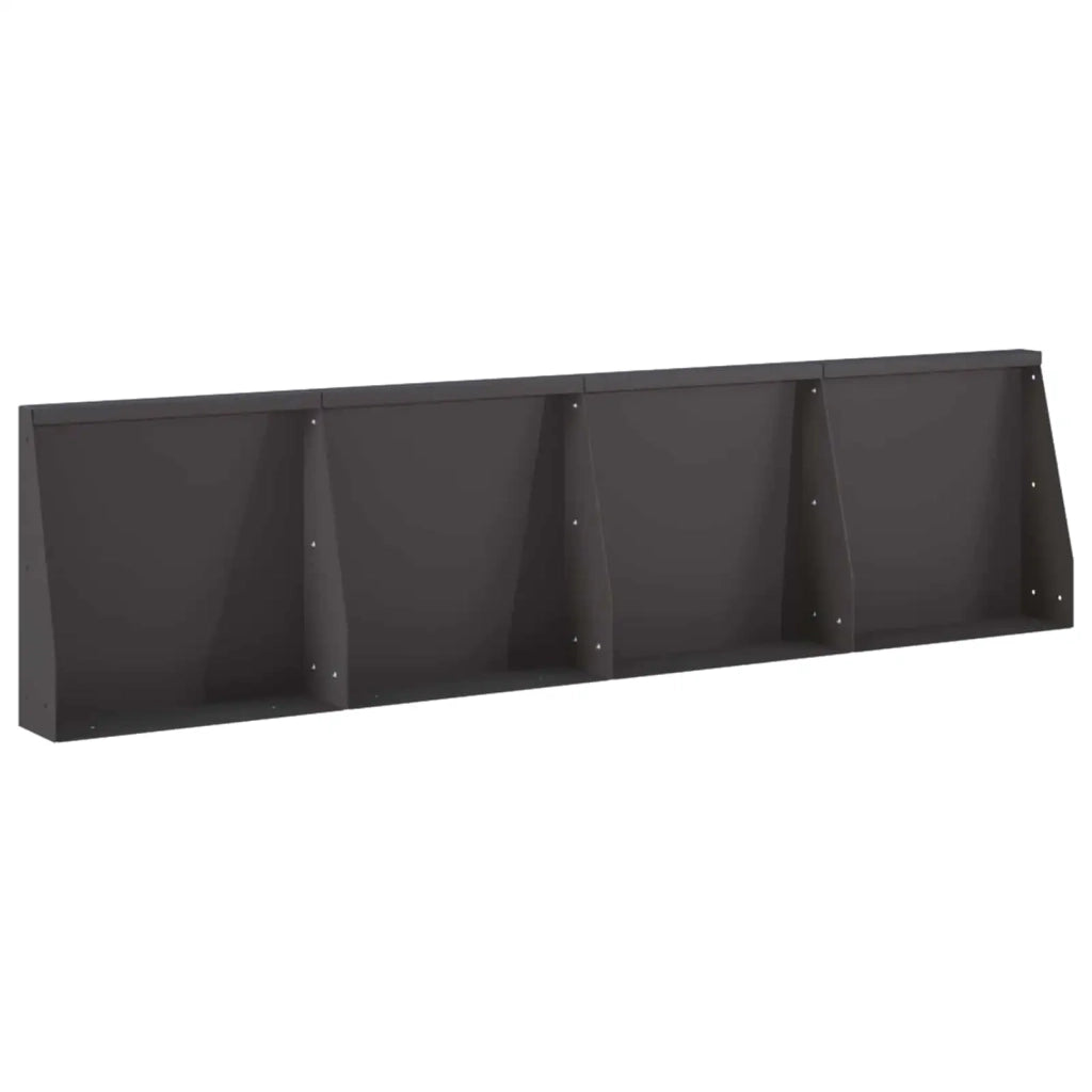 Muro di contenimento 4 pz 40 x 12 x 50 cm Acciaio Nero 3449065
