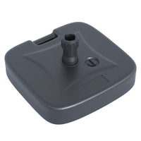 Base per Ombrellone da Giardino Ø38 Riempibile 20-30 Kg HDPE Nero 46x45x26 cm