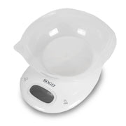 Bilancia da cucina digitale con ciotola 5kg, display LCD retroilluminato 60x30mm, funzioni zero tara, graduazione 1g - SOGO