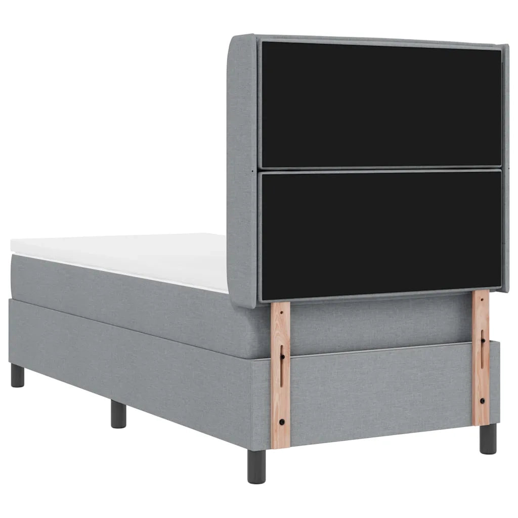 Letto a Sorgente LED Grigio chiaro 90 x 190 cm Tessuto 3343413