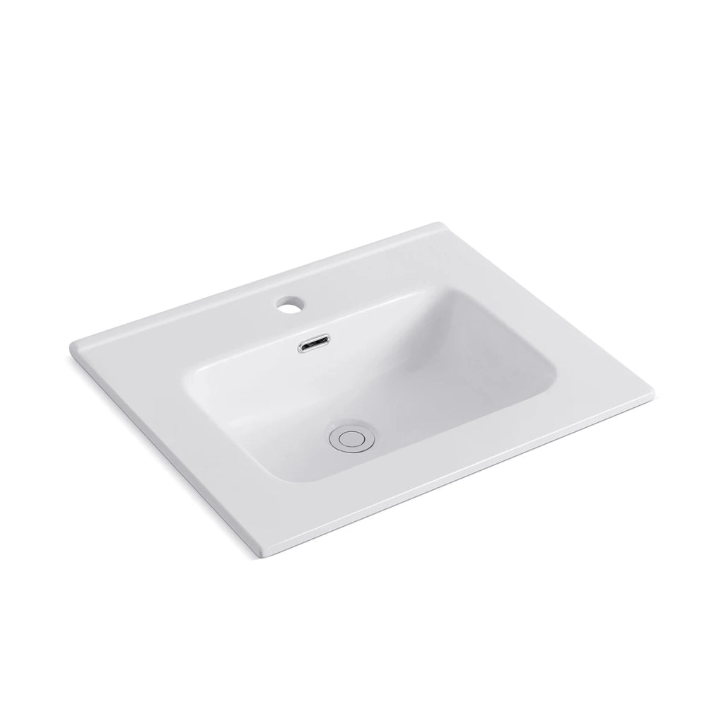 Consolle con vasca centrale LINPH cm 91 x 46 Bianco lucido