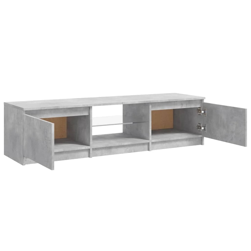 Mobile TV multimediale scaffale TV credenza mobile TV sala da pranzo soggiorno camera da letto con luci LED 140 x 40 x 35,5 cm grigio 02_0026534