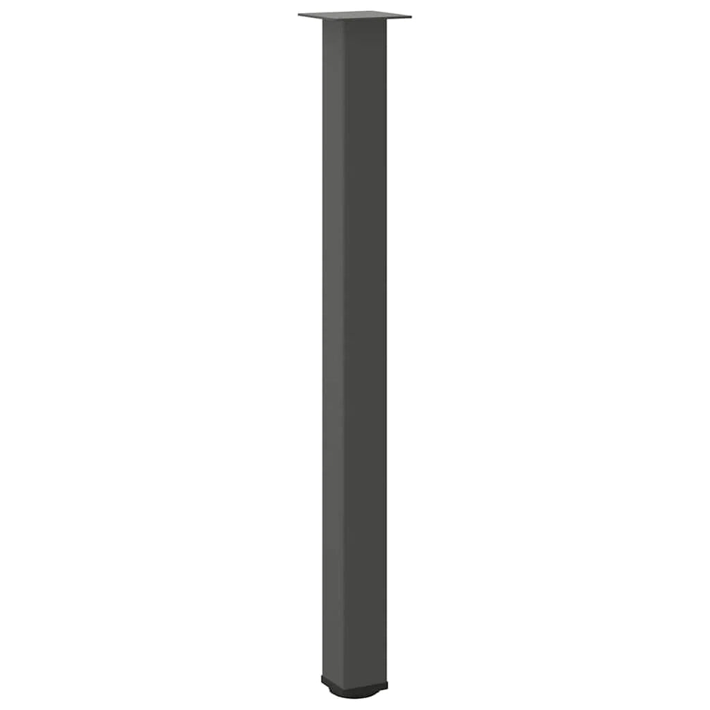 Set di 4 gambe per tavolo da bar in acciaio verniciato a polvere color antracite 110-112 cm con piedini regolabili 02_0056779