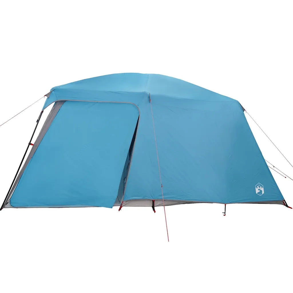 Tenda da Campeggio con Portico Cupola 5 Persone-Tenda per Escursionismo Blu Impermeabile