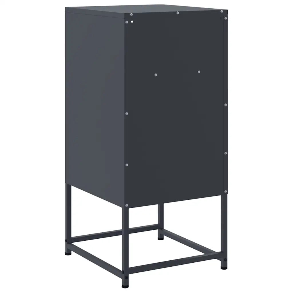 vidaXL Comodino Antracite 36x39x78 cm in Acciaio