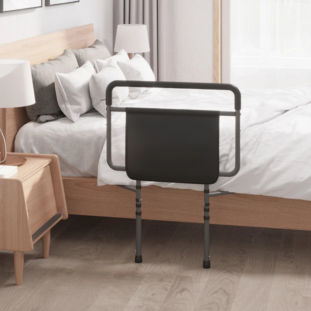Letto con Barandilla e Contenitore Regolabile in Altezza ¨C Zephmum ¨C Grigio 71x61x86-104 cm