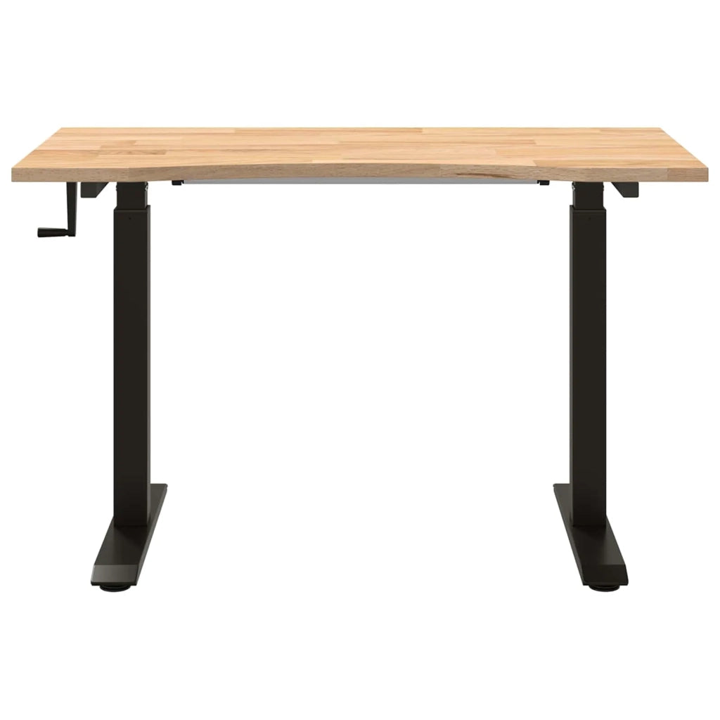 Scrivania Nero e naturale 120 x 60 cm Legno di Quercia Massello 3426551