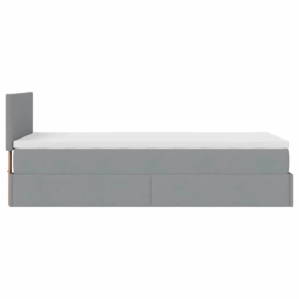 vidaXL Struttura Letto Pouf con Materasso 80x200 cm in Tessuto