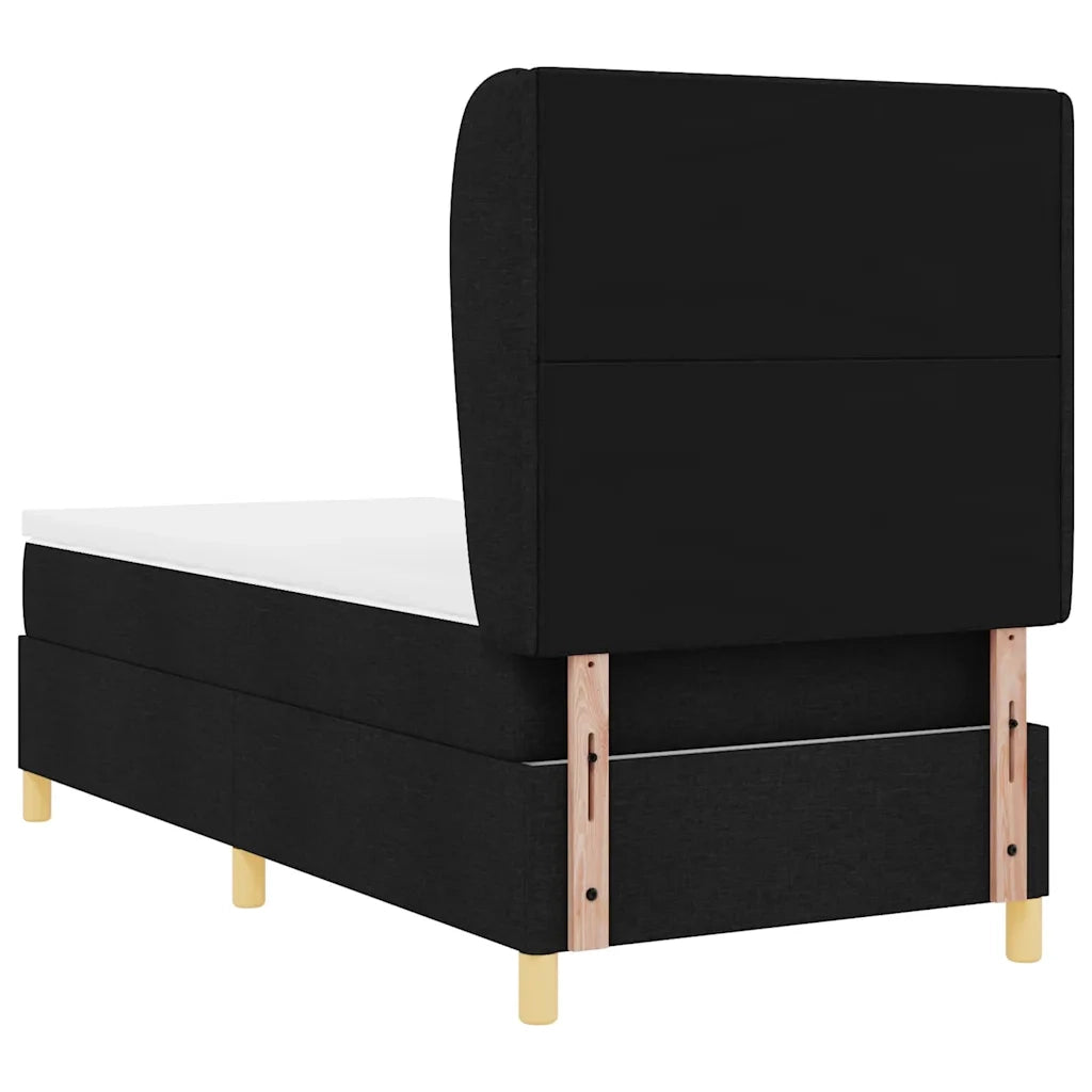 Letto a molle con materasso Nero 200 x 100 cm Tessuto 3340741