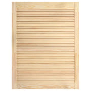 Porta a persiana in legno massello di pino anta per mobile anta per mensola rivestimento per armadio guardaroba paravento 69 x 49,4 cm 02_0003873
