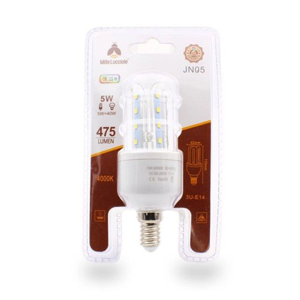 Trade Shop - Lampadina Led E14 5w 3u Jn05 Luce Tubolare Tubo Lineare Luce Naturale 4000k 475lm 87132 -