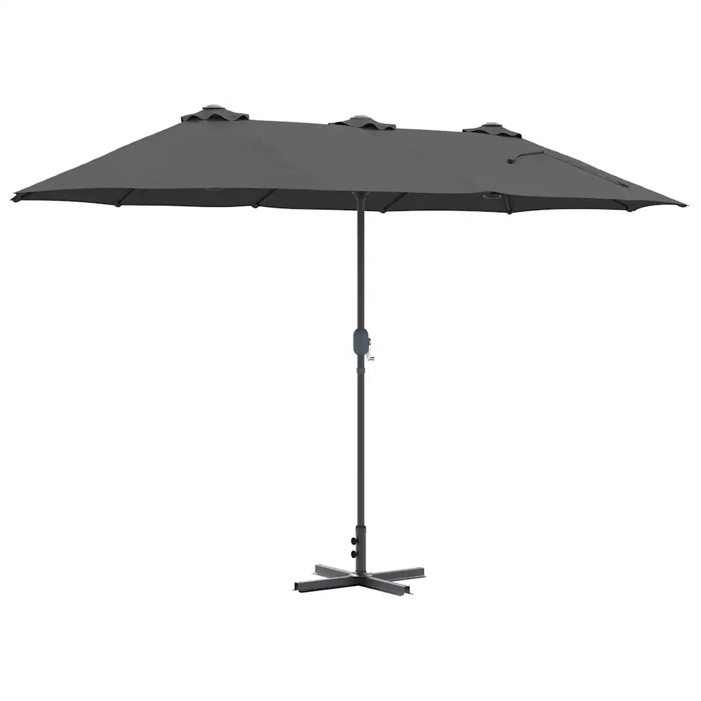 Ombrello | Parasol da giardino Antracite 370 x 197 x 239 cm