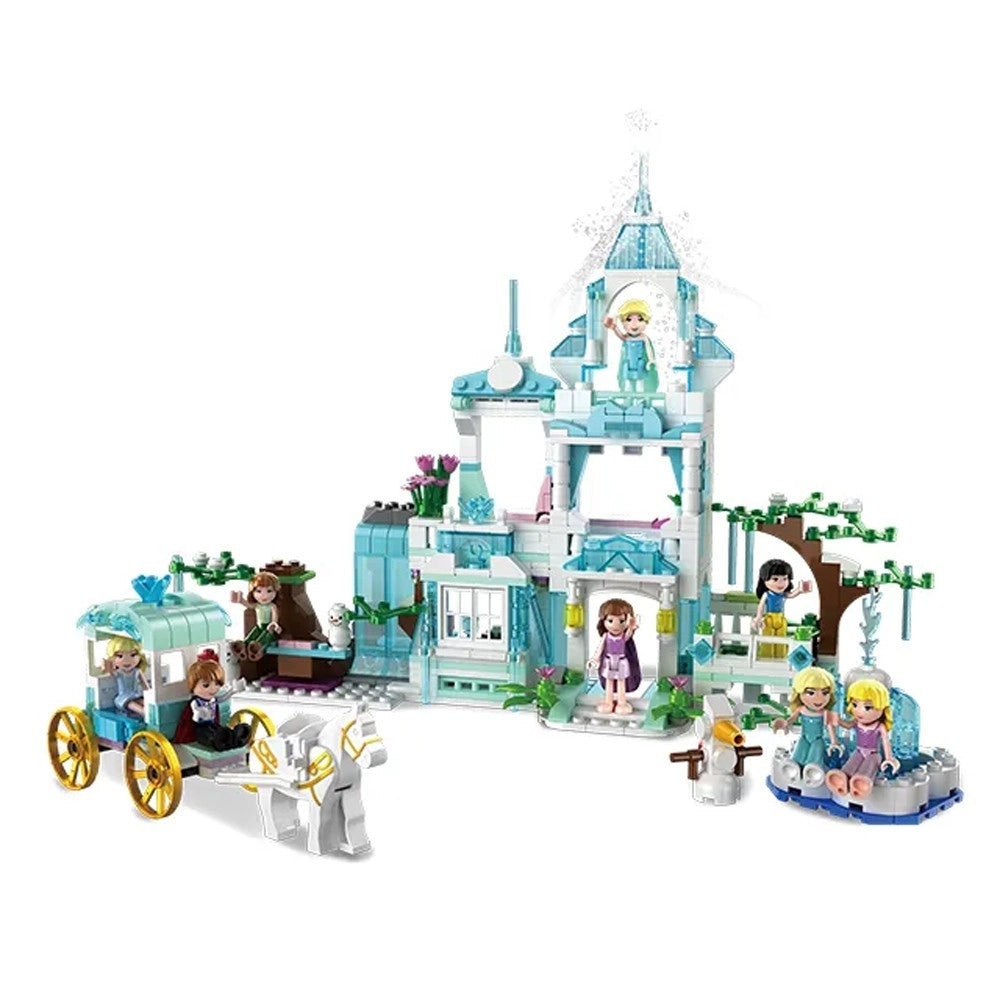 Trade Shop - Blocks Dream Castle Costruzioni Per Bambini Diy Castello Frozen 8 Set Assortiti -