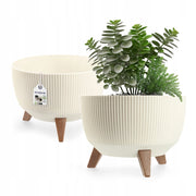 Vaso da giardino KADAX con gambe per fiori, grande ciotola rotonda da 29 cm