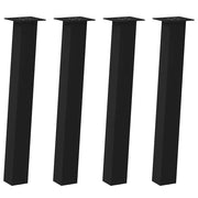vidaXL Gambe per tavolo consolle 4 pz nere 72 cm in acciaio