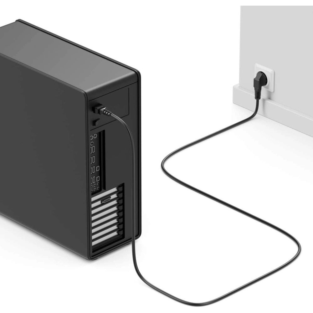 Trade Shop - Cavo Alimentazione Tripolare Serie A C13 Schuko Spina Pc F-al01-a 1.5 Mt 250volt -
