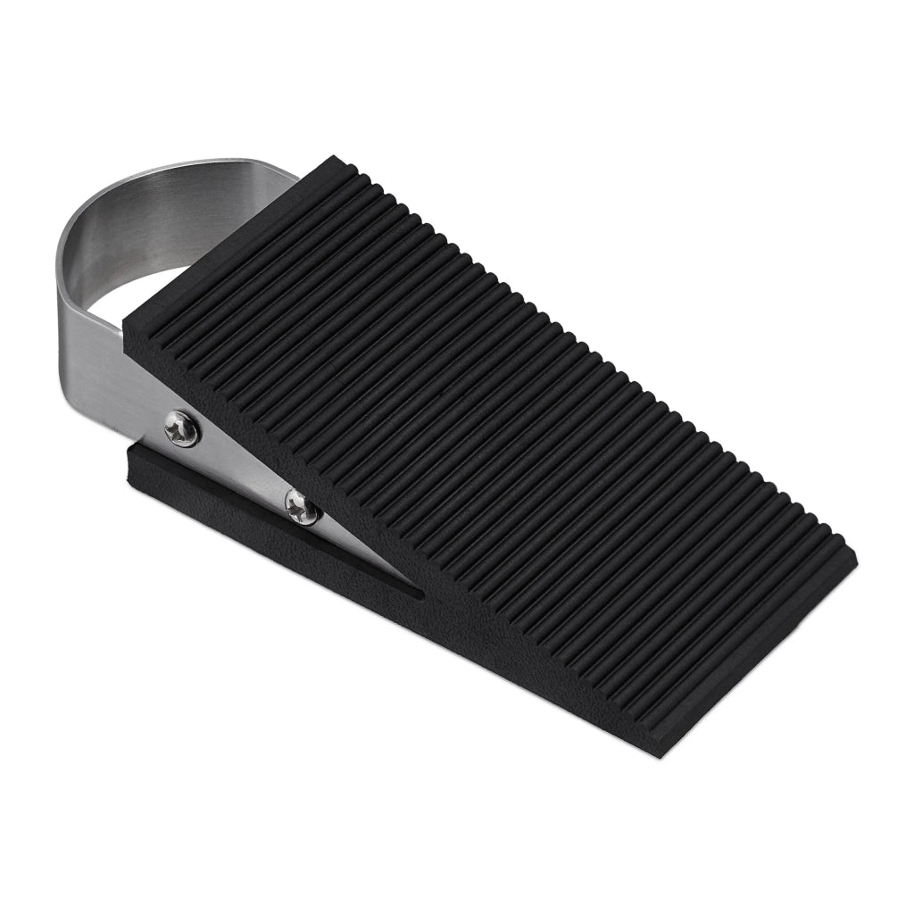 Set di 4 fermaporta antiscivolo pratici fissaggio sicuro 10 x 7 x 5 cm in gomma grigia 13_0013562