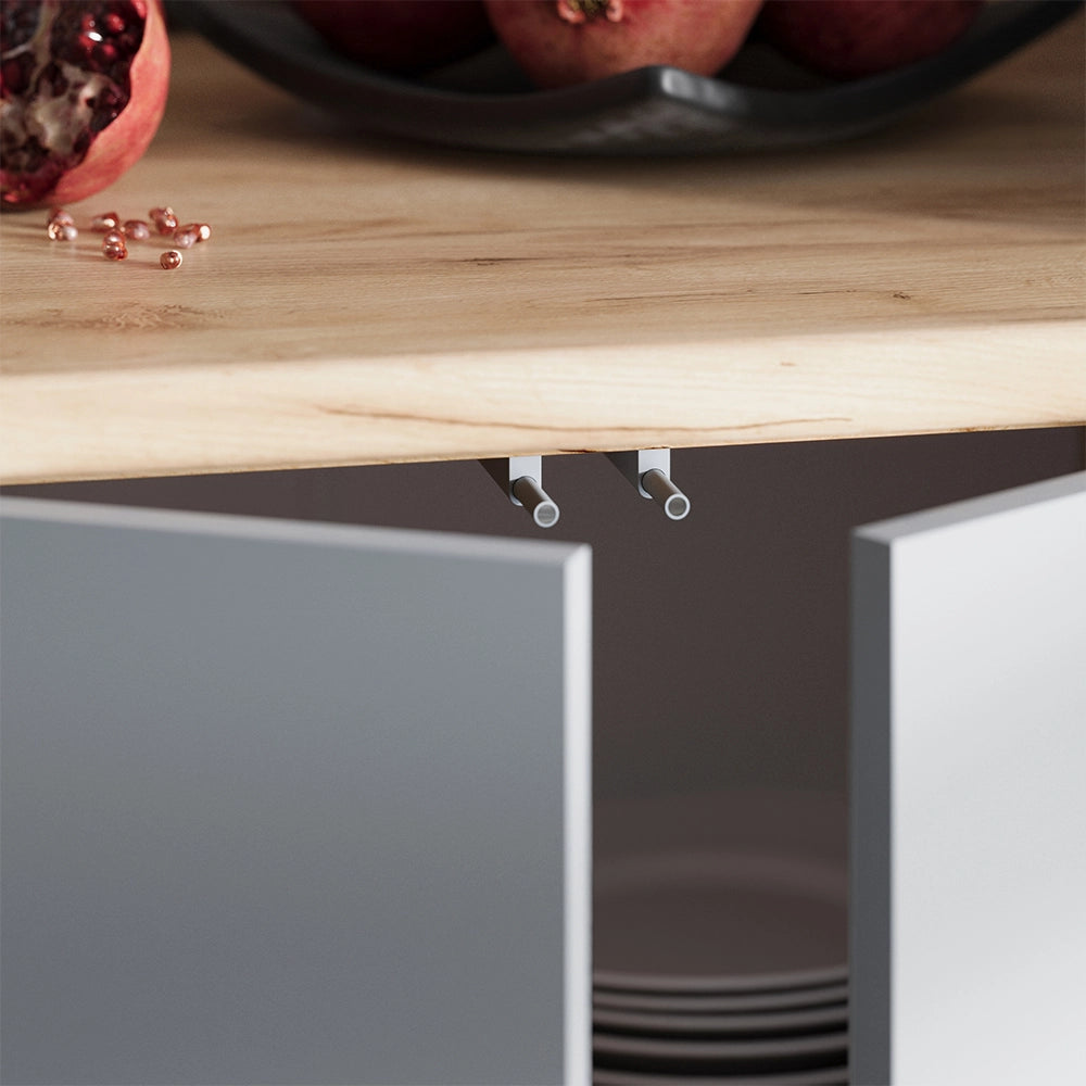Vicco Mobile da cucina Grigio 240 cm , PL Rovere