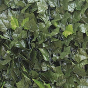 Siepe Sintetica Ornamentale per Terrazze e Giardino a Foglie di Edera H.1x20 mt Verde scuro