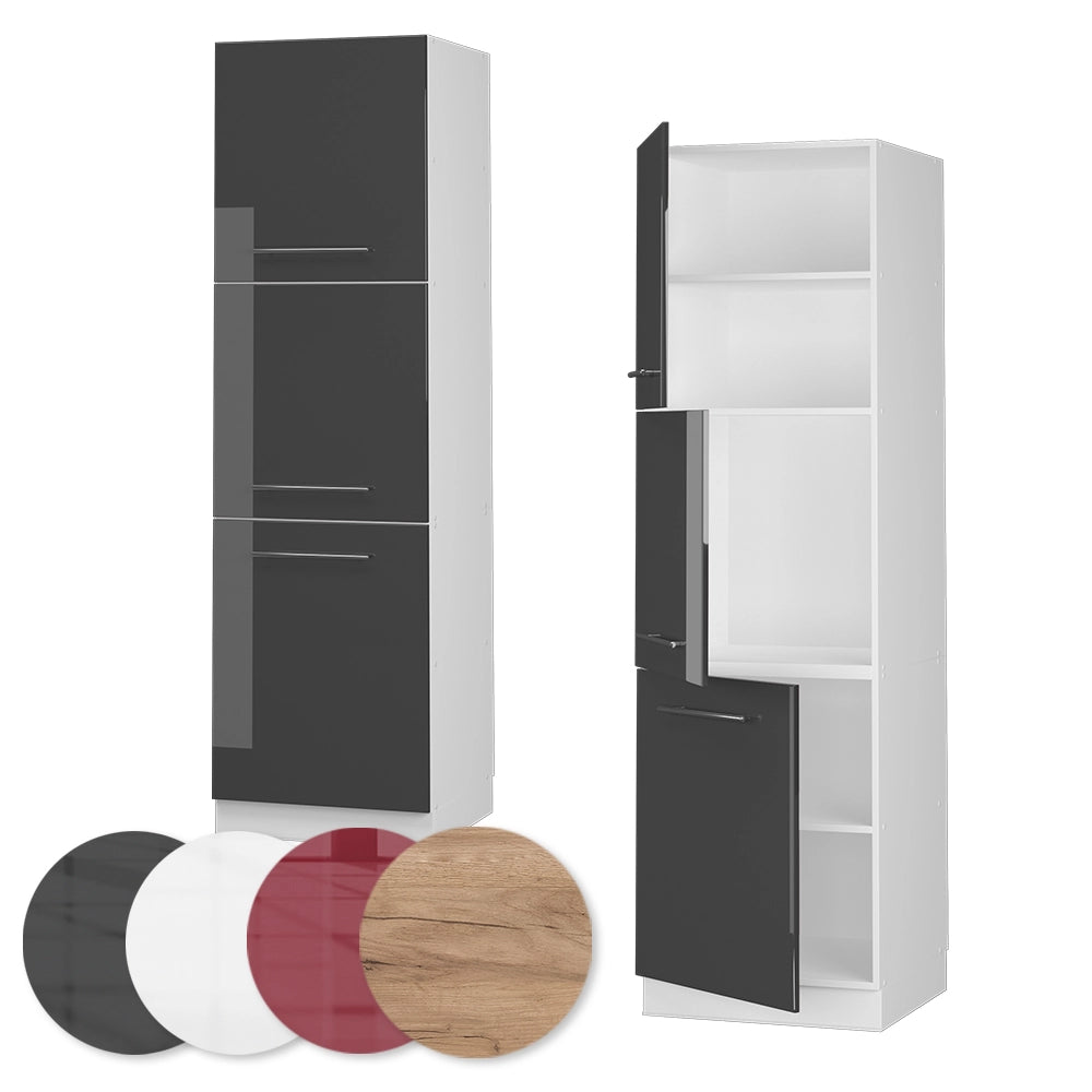 Vicco Mobile per forno da incasso Antracite lucido 60 cm