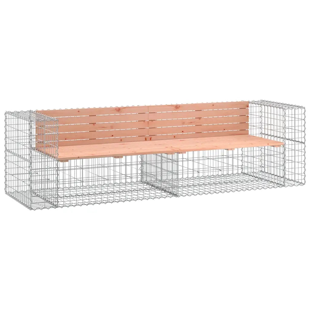 Panchina Giardino | Panca da Giardino Design Gabbione 244x71x65,5 cm Massello Douglas
