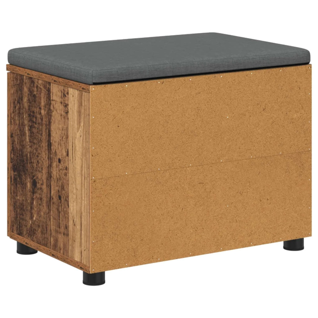 Panca per ingresso con cuscino-Sgabello-Panca da Corridoio Legno vecchio 60 x 38 x 46 cm 820507