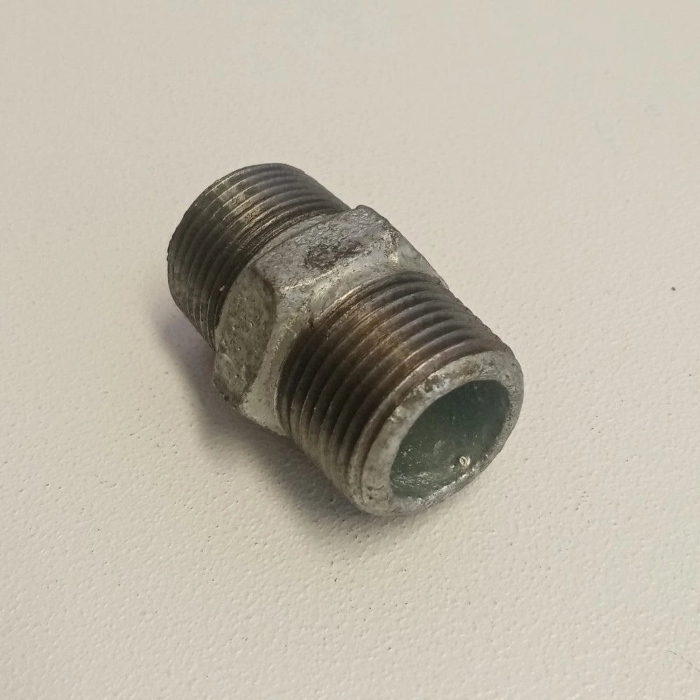 Raccordo mm 3/4'' - 2pz niples nipplo doppia vite di ghisa zincata malleabile
