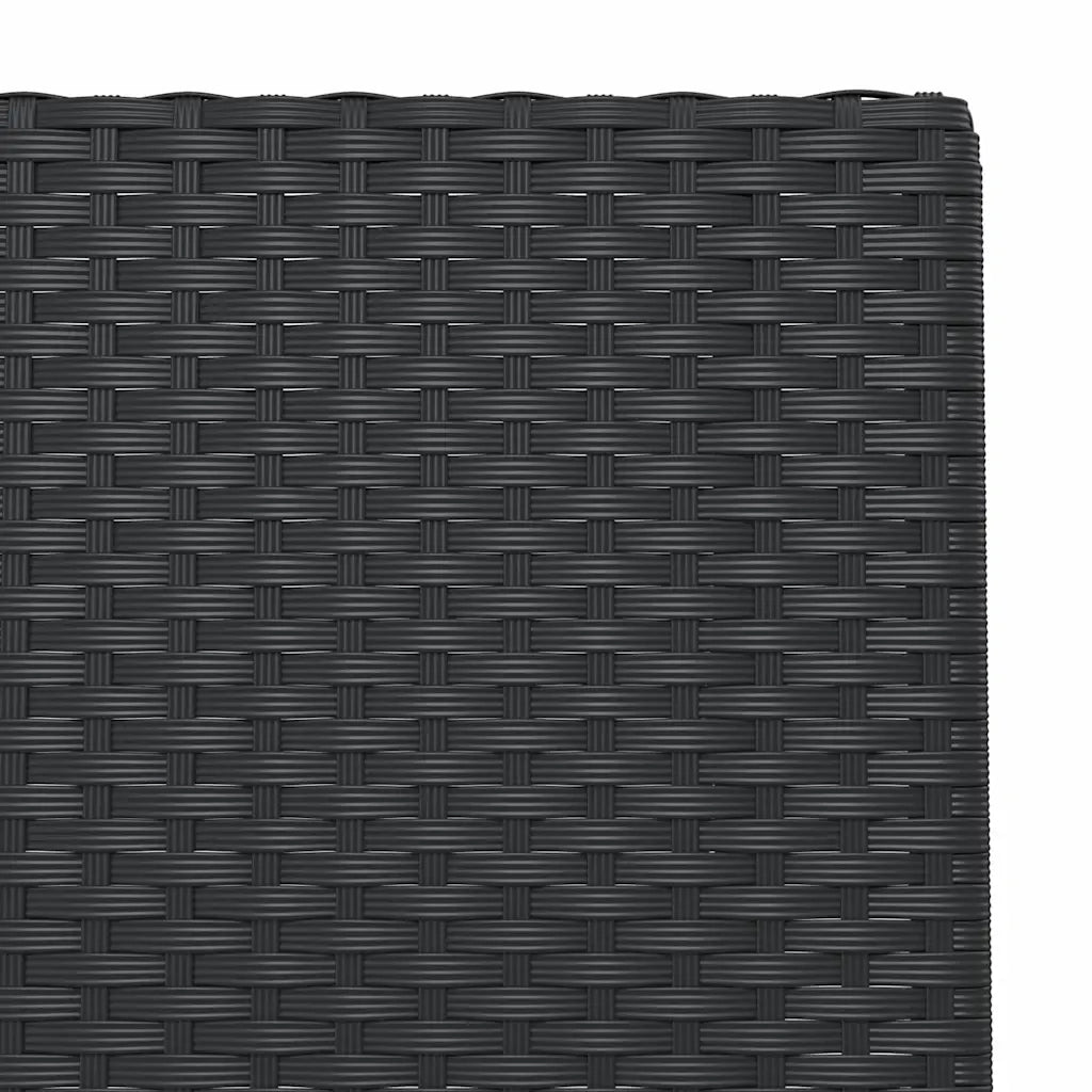 Set Pieghevole da Bistr¨° 3 pz | Set Salotto da Giardino Nero in Polyrattan