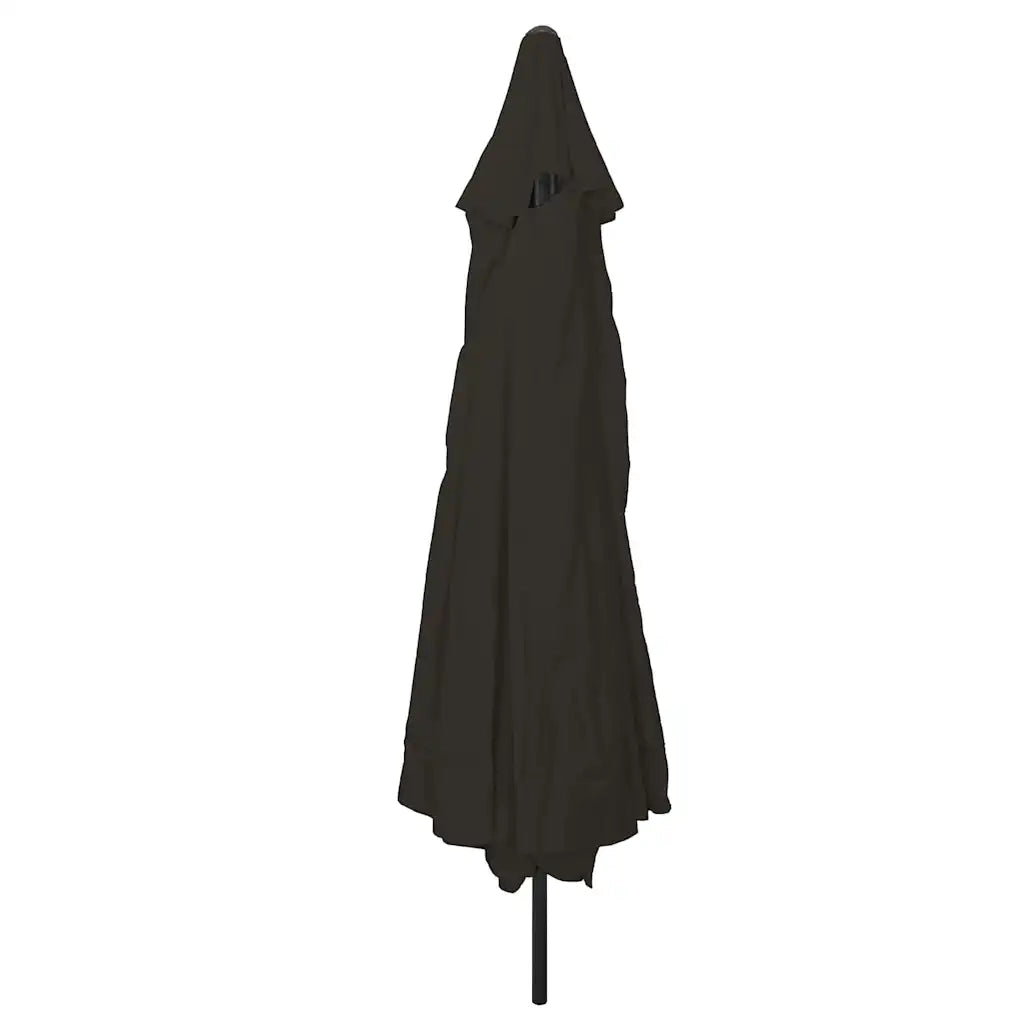 Ombrello da giardino-Ombrellone da spiaggia Nero 394 x 394 x 248 cm