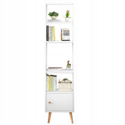 Scaffale bianco per libri Ripiani alti Colonna scandinava Armadio loft