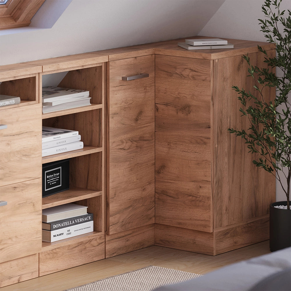 Mobile sottotetto Mobile angolare Rion Rovere dorato/Rovere dorato 75.6 x 83.8 cm con 1 porta Vicco