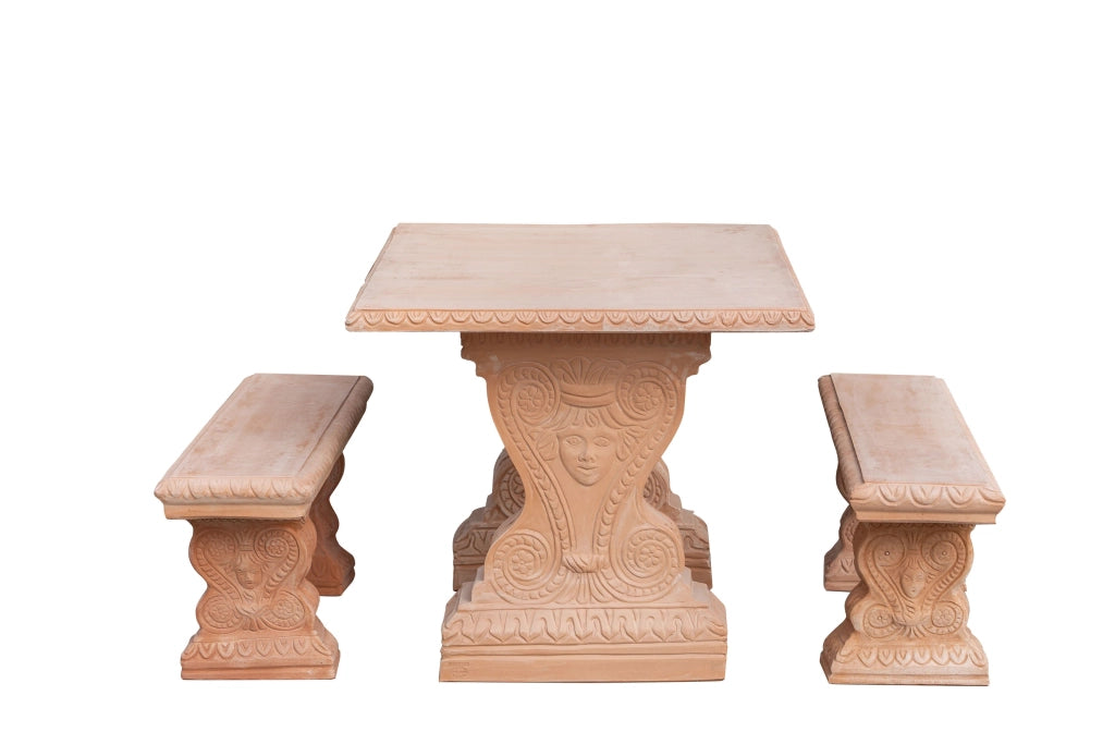 Biscottini Tavolo in Terracotta 100% Made in Italy interamente Lavorato a Mano realizzato